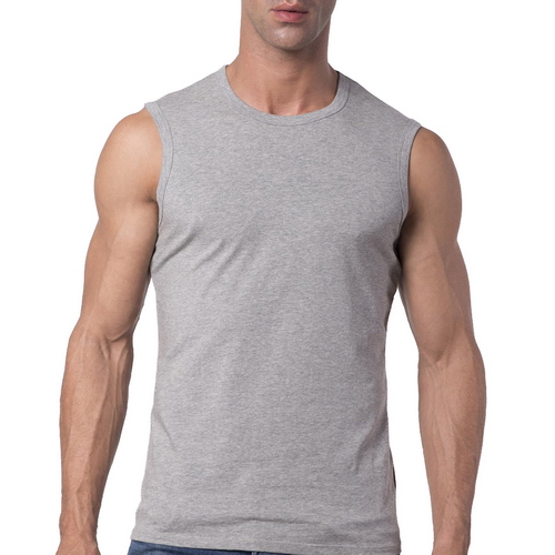 Y2Y2 Men's Sleeveless V-Neck T-Shirt, White, S (34-36) 