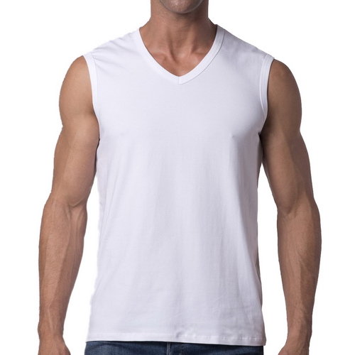 Y2y2 Mens Classic Fit V Neck Sleeveless T Shirt White M 38 40 At Y2y2 Mens Tops And Tees
